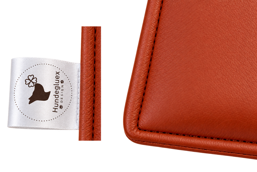 Kunstleder-Hundedecke „Oscar“ – Cognac