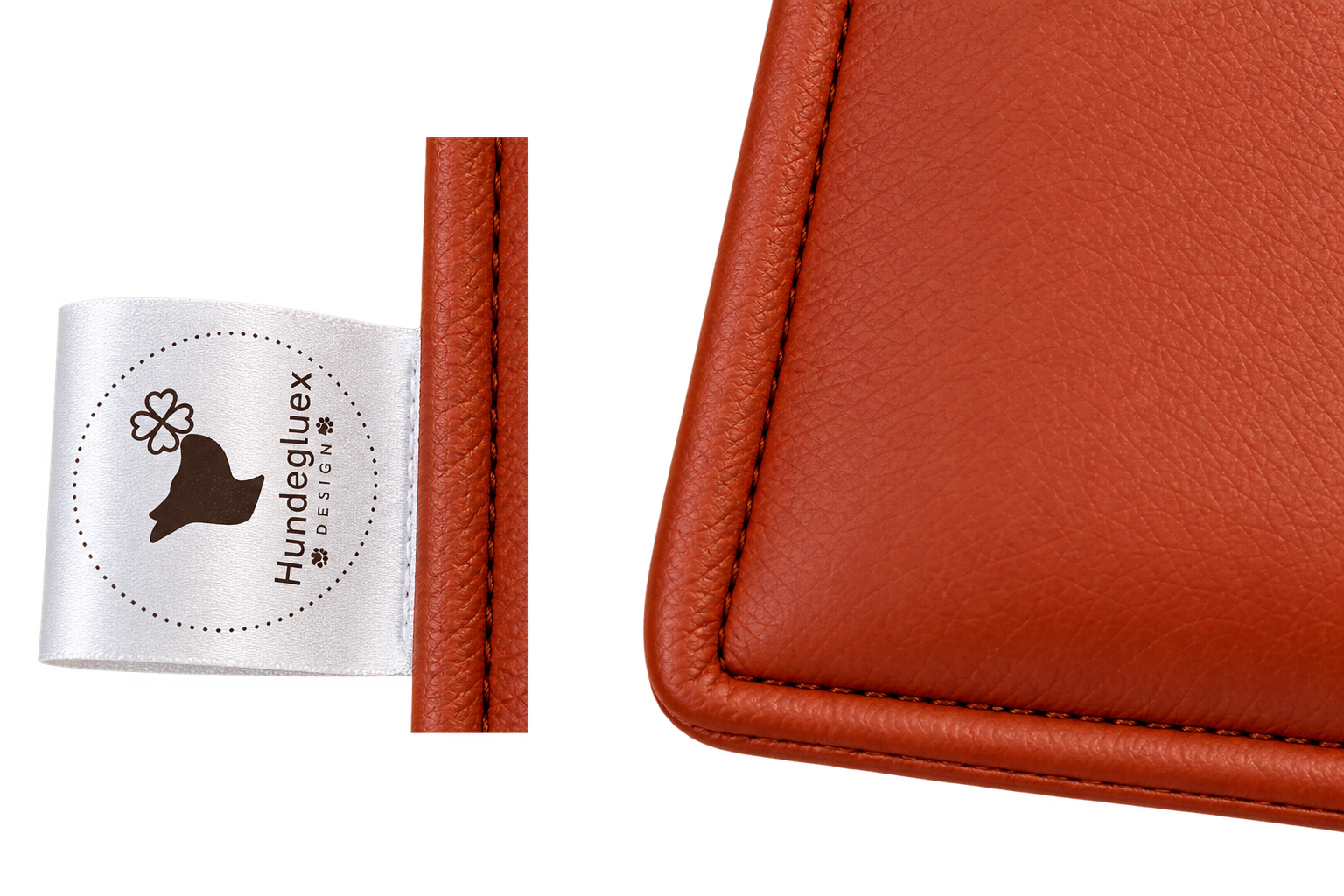 Kunstleder-Hundedecke „Oscar“ – Cognac