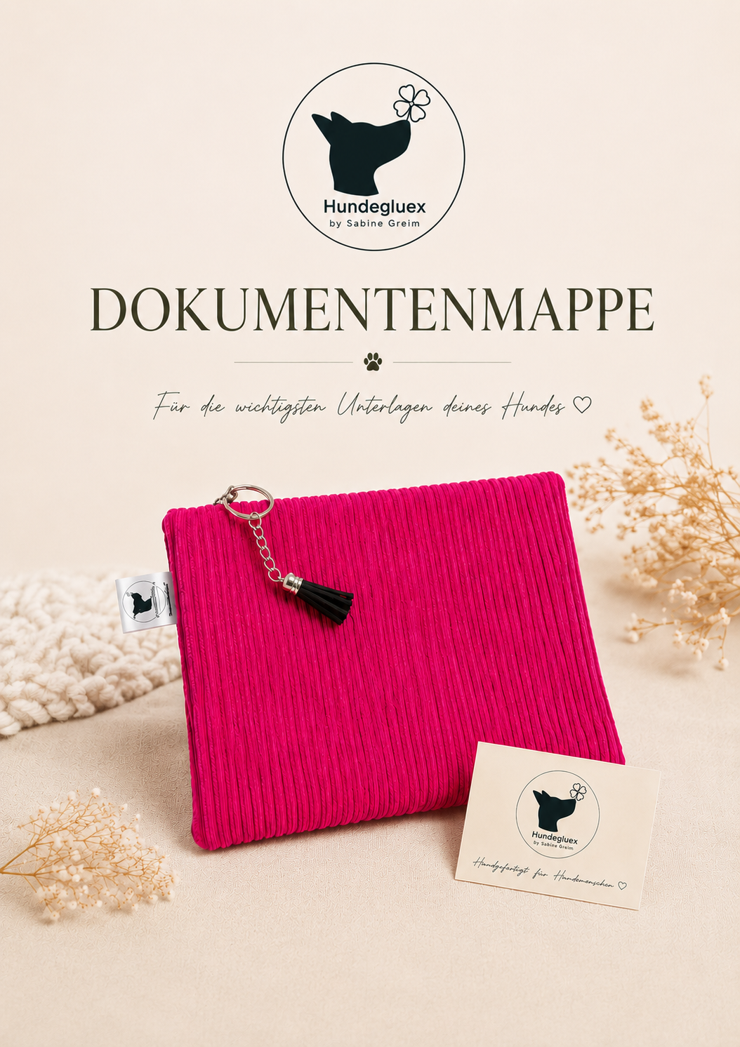 Hundegluex Dokumentenmappe – Für die wichtigen Papiere deines Hundes