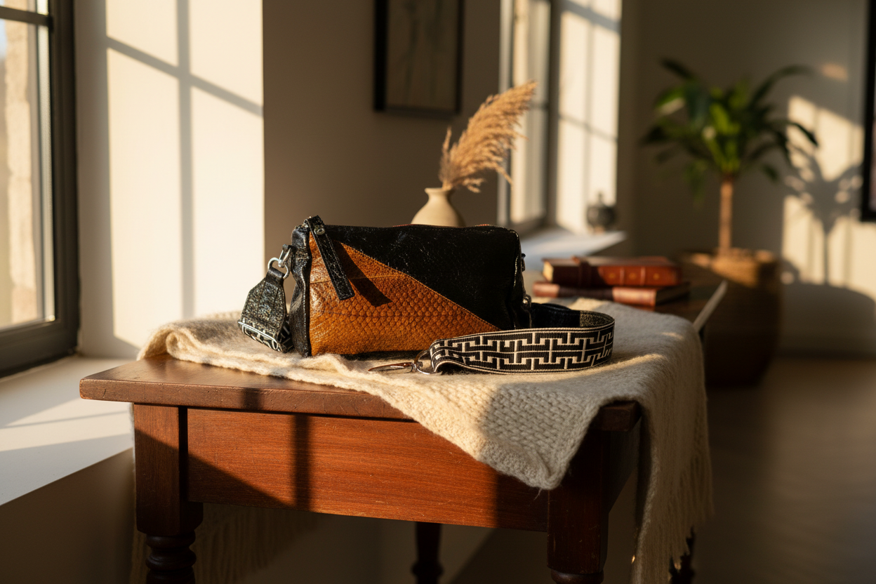 Lachsleder Damenhandtasche Brown - Premium Lifestyle