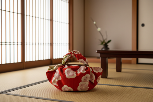 Minimalistisches japanisches Interieur mit Tatami