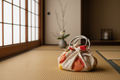 Minimalistisches japanisches Interieur mit Tatami