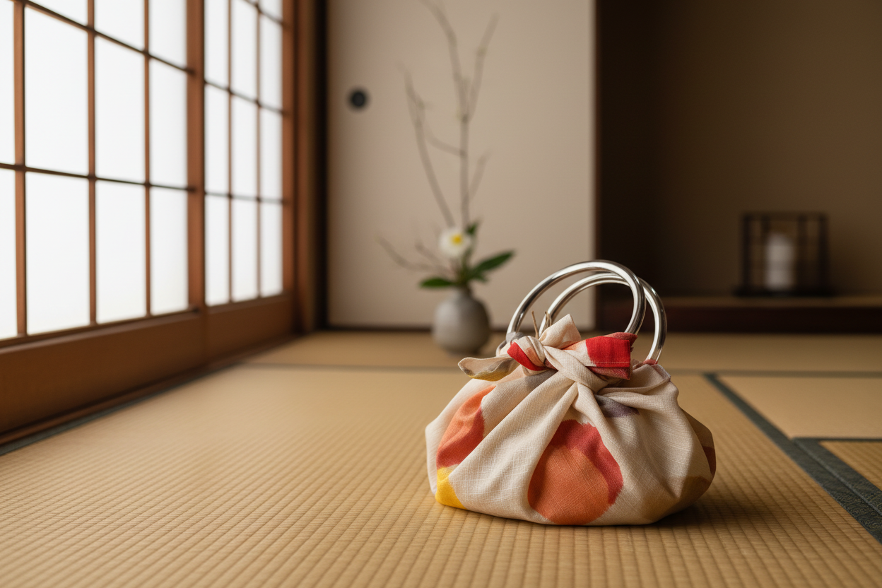 Minimalistisches japanisches Interieur mit Tatami