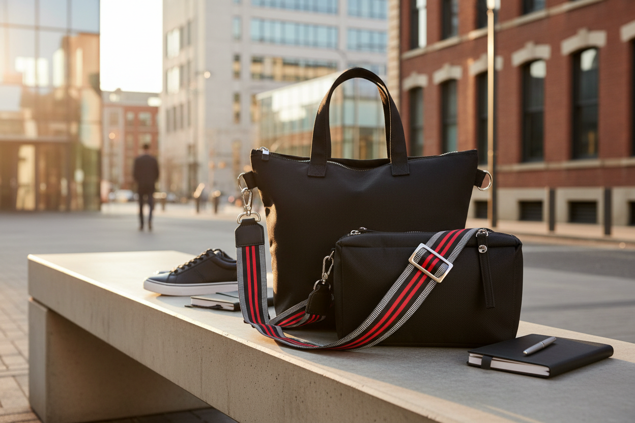 Nylon Henkeltasche Black - Premium Lifestyle
