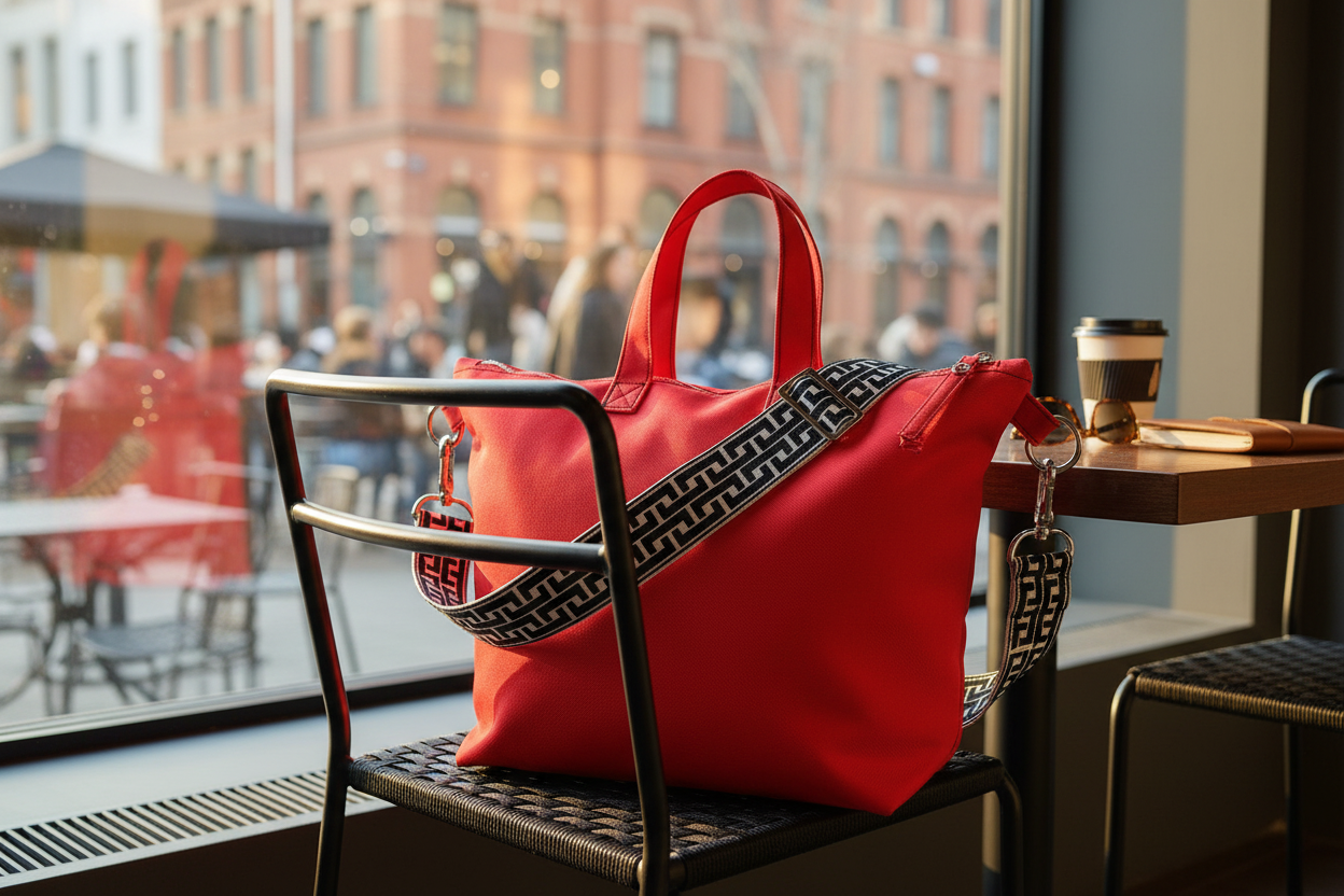Nylon Henkeltasche Red - Lifestyle