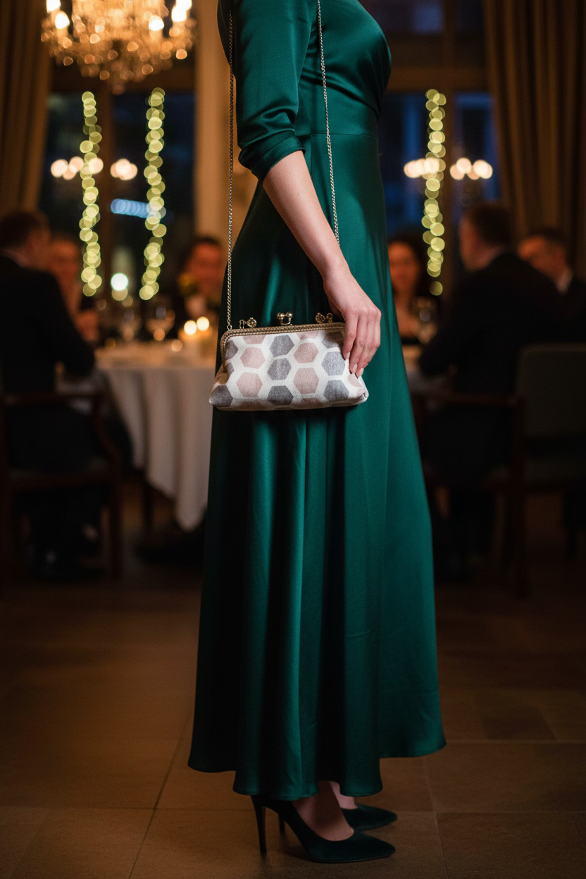Retro Bügeltasche Dots - Premium Im Einsatz