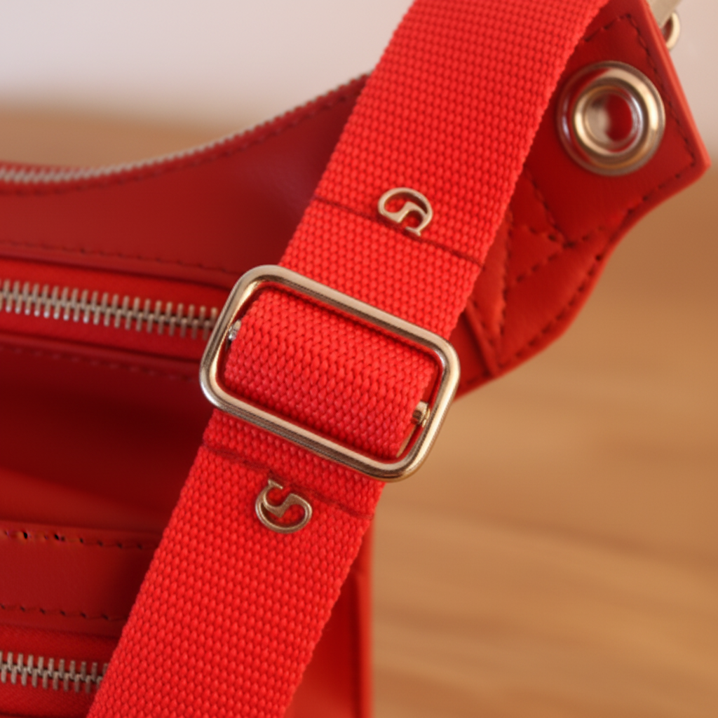 Taschengurt Elisa rot Details