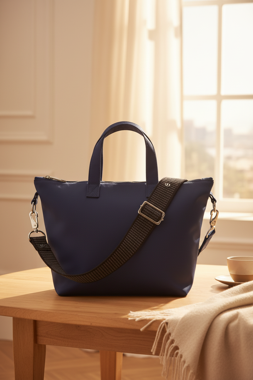 Taschengurt Sophie an dunkelblauer Nylon-Tasche