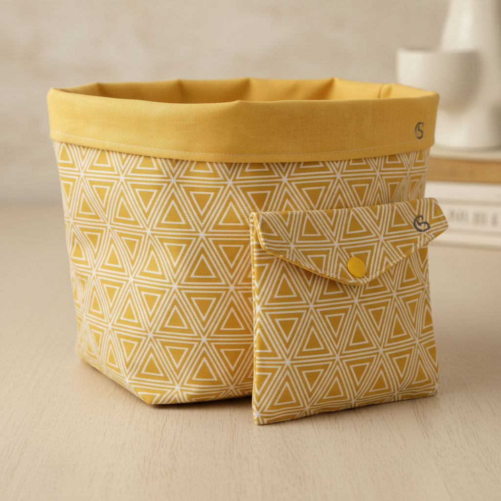 Utensilio Lisa Ocker Rauten - Premium Details