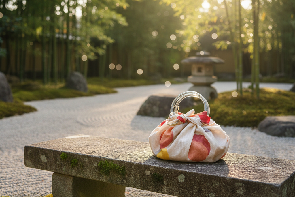 Zen-Garten mit Steinlaterne
